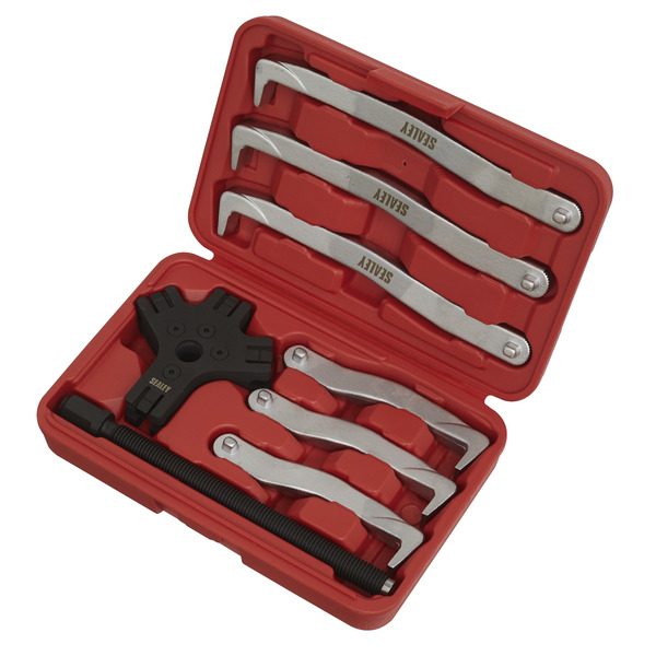 Sealey VS83 Fast Action Reversible Twin/Triple Leg Puller Set 150 & 220mm 8pc