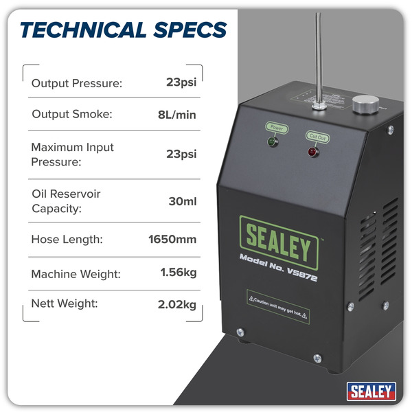 Sealey VS872 Leak Detector Smoke Diagnostic Tool