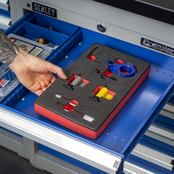 Sealey VSE2092 Diesel Engine Timing Tool Kit 1.2D/1.4D/1.6D/2.0D - for VAG, Ford & Mitsubishi - Belt Drive