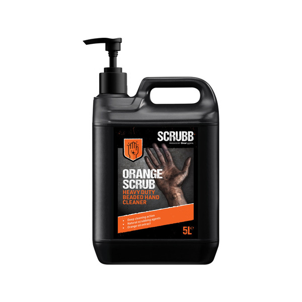SCRUBB Orange Scrub Heavy Duty Beaded Hand Cleaner, 5L