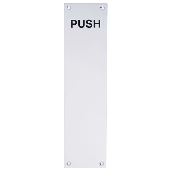 Eclipse Finger Plate PUSH 305 x 76 mm - Satin Anodised Aluminium - J31415