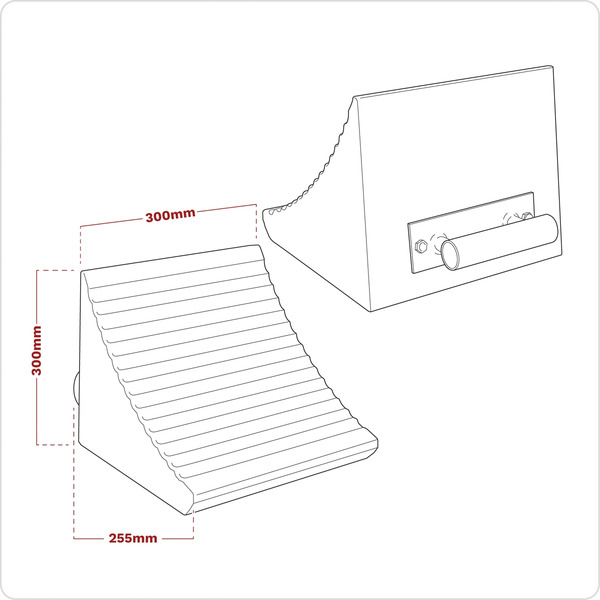 Sealey WC12 Heavy-Duty Rubber Wheel Chock - Single