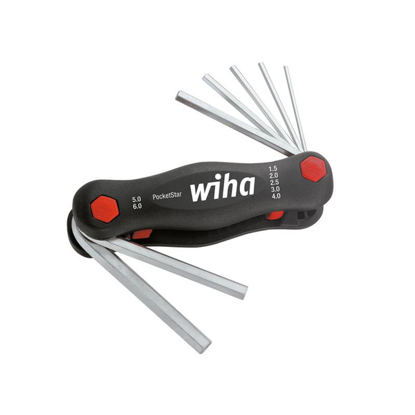 Wiha WHA23037 PocketStar Hex Key Set, 7 Piece (1.5-6mm)