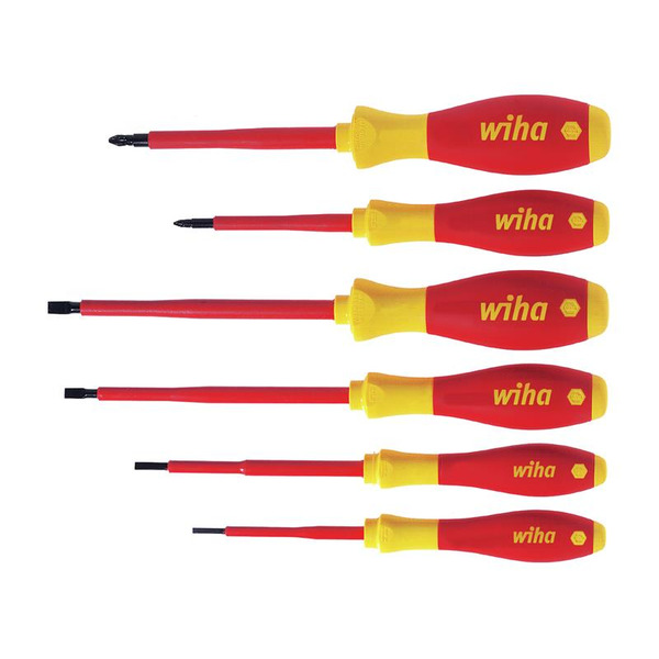 Wiha WHA25477 SoftFinish® electric SL/PZ Screwdriver Set, 6 Piece