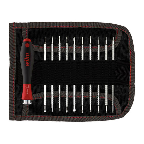 Wiha WHA27820 SYSTEM 4 SoftFinish® Interchangeable Screwdriver Set, 12 Piece