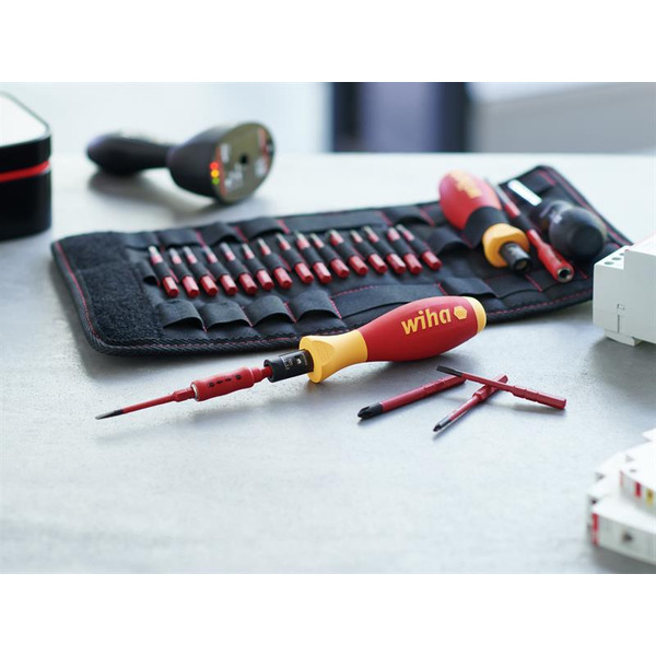 Wiha WHA36791 TorqueVario®-S electric Screwdriver Set, 19 Piece