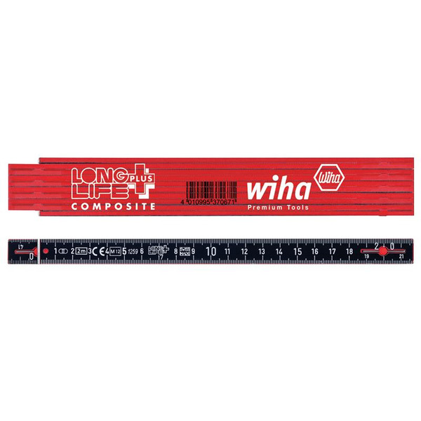 Wiha WHA37067 LongLife Plus Composite Folding Ruler 2m