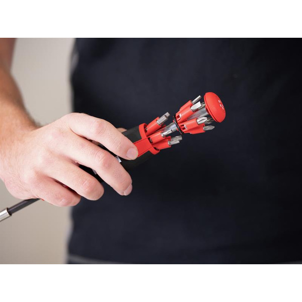 Wiha WHA38605 LiftUp 25 Magnetic Screwdriver with Bit Magazine (SL, PH, PZ, TX)