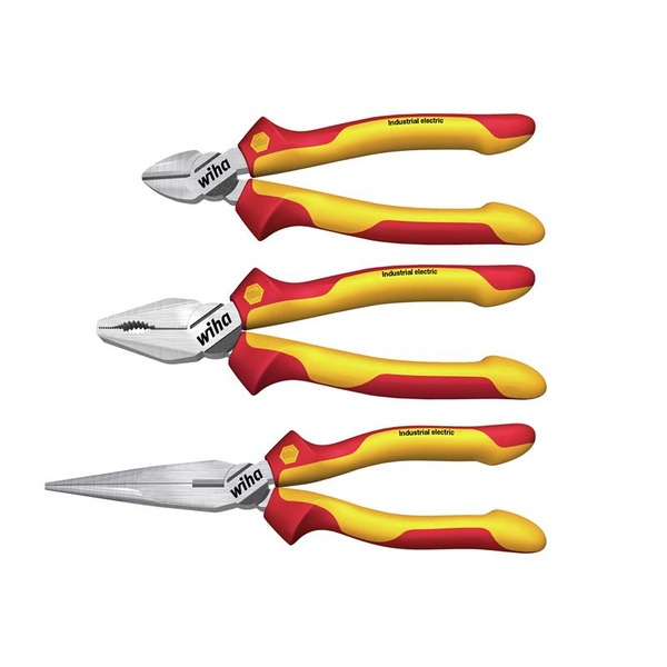 Wiha WHA38637 Industrial electric Pliers Set, 3 Piece