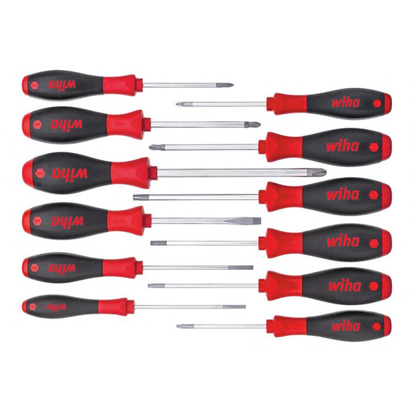 Wiha WHA41002 SoftFinish® Screwdriver Set, 12 Piece