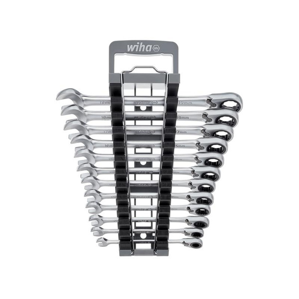 Wiha WHA44661 Ring Ratchet Spanner Set, 12 Piece