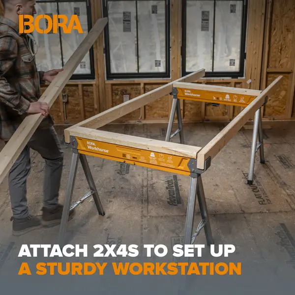 BORA PM-3350PK2 Workhorse Workstand Sawhorse Foldable Legs Twin Pack