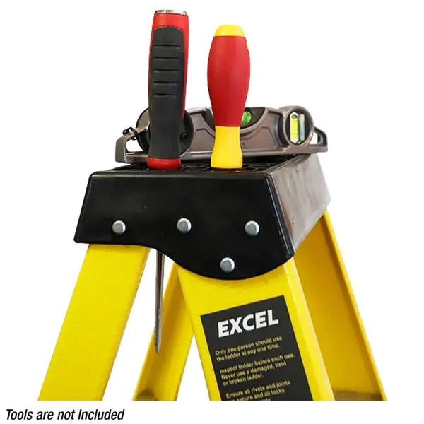 Excel 1656 Electricians Fibreglass Step Ladder 5 Tread 1.56m Heavy Duty