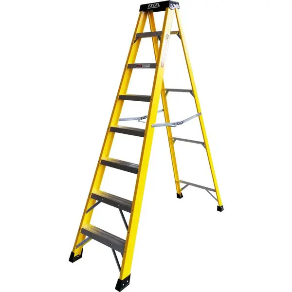 Excel 1657 Electricians Fibreglass Step Ladder 7 Tread 2.1m Heavy Duty