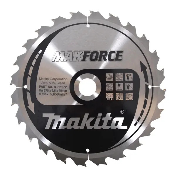 Makita B-32172 270x30mm 24T Wood Circular Saw Blade
