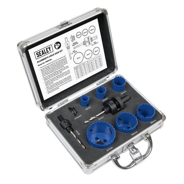 Sealey WSPHSK Plumber's Hole Saw Kit 9pc