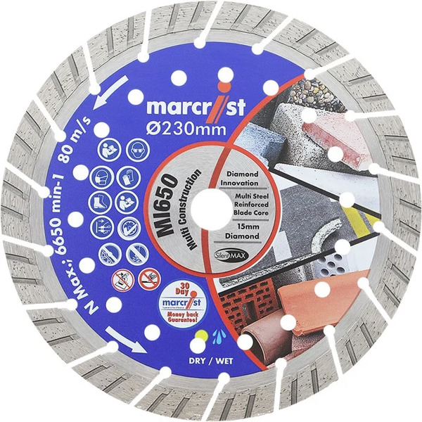 Marcrist MI650 230 x 22.23 Universal Diamond Blade