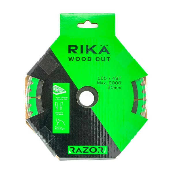 Rika TCTR007 Razor Pro TCT Plunge Saw Blade 165mm x 48T x 20mm