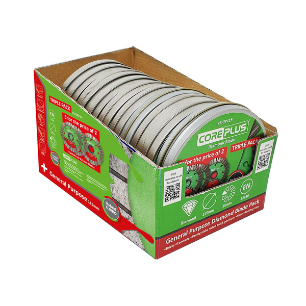 XMS25DB115 XMS Coreplus115mm Diamond Blade Triple Pack