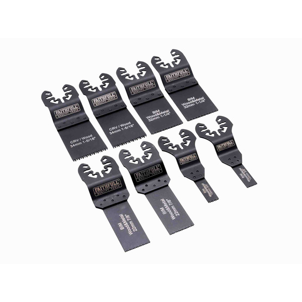XMS25MULTI8 XMS Faithfull 8 Piece Mixed Multi-Tool Blade Set