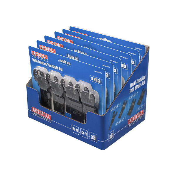XMS25MULTI8 XMS Faithfull 8 Piece Mixed Multi-Tool Blade Set