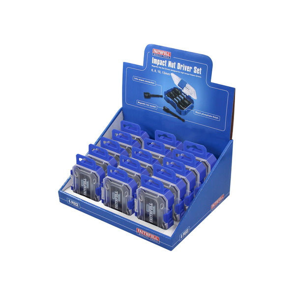 XMS25NUTD4 XMS Faithfull 4 Piece Impact Nut Driver Set