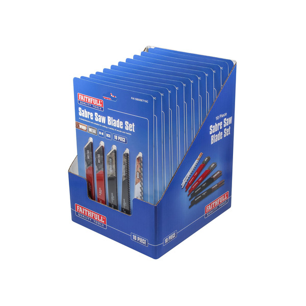 XMS25SABRE XMS Faithfull 10 Piece Sabre Saw Blade Set