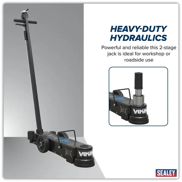 Sealey YAJ15-30LE Viking Long Reach/Low Profile Air Operated Telescopic Jack 15-30 Tonne