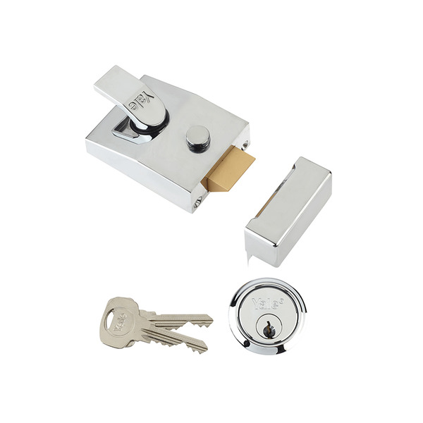 YAL89CH Yale Locks 89 Deadlock Nightlatch 60mm Backset Chrome Finish Box