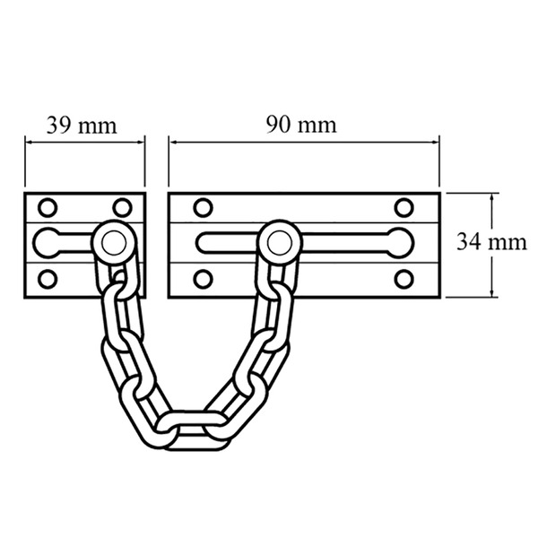 YALP1037CH Yale Locks P1037 Door Chain Chrome Finish