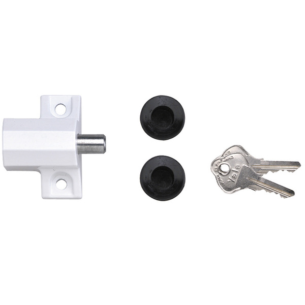 YALP114WE Yale Locks P114 Patio Door Lock White Finish Visi-pack