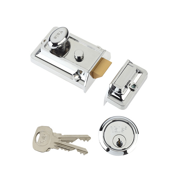 YALP77CH Yale Locks P77 Traditional Nightlatch 60mm Backset Chrome Finish Visi