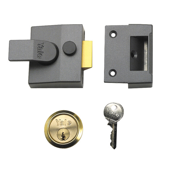 YALP85DMGPB Yale Locks P85 Deadlocking Nightlatch 40mm Backset DMG Finish Visi