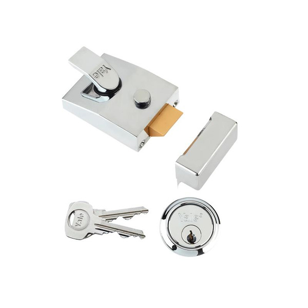 YALP89CH Yale Locks P89 Deadlock Nightlatch 60mm Backset Chrome Finish Visi