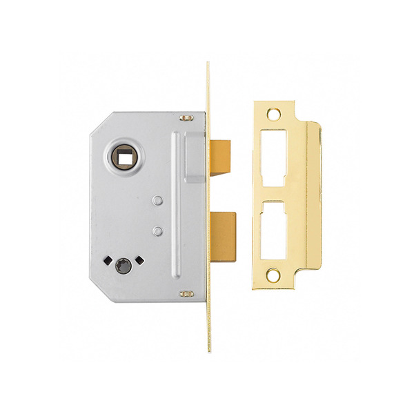 YALPM236PB25 Yale Locks PM236 Bathroom 2 Lever Sashlock Polished Brass 67mm 2.5in
