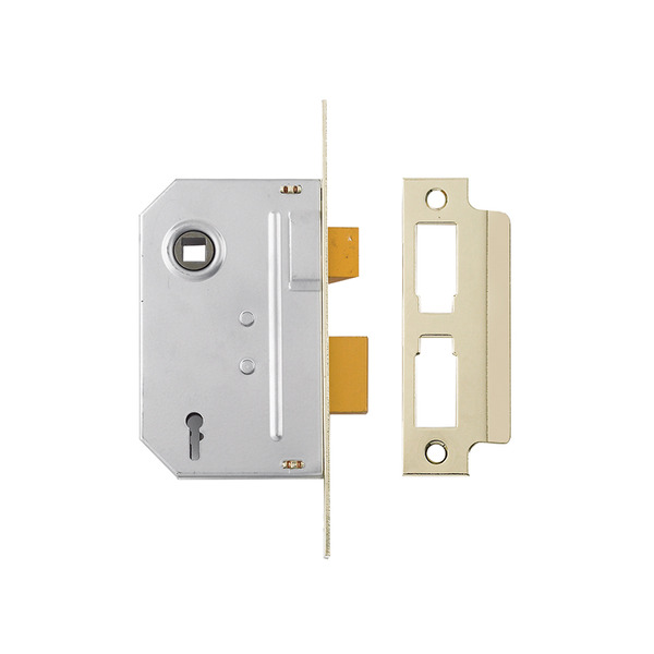 YALPM320PB25 Yale Locks PM320 3 Lever Mortice Sashlock Polished Brass 65mm 2.5in