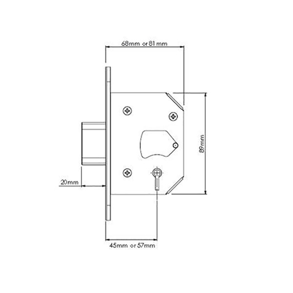 YALPM562CH25 Yale Locks PM562 Hi-Security BS 5 Lever Mortice Deadlock 68mm 2.5in Polished Chrome