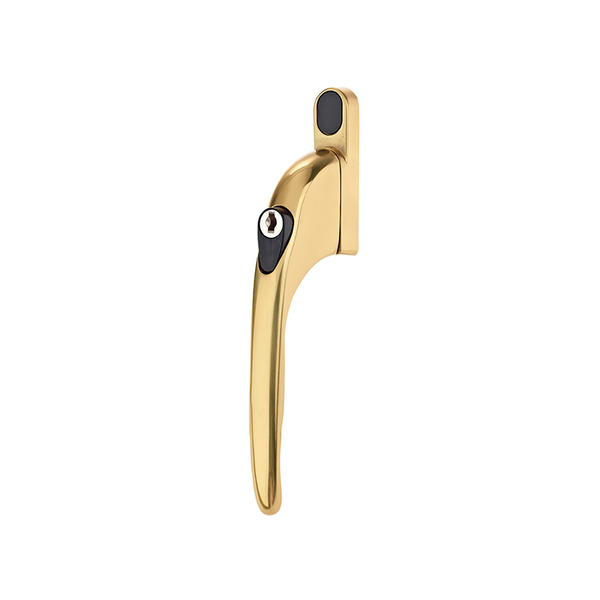 YALPYWHL40PB Yale Locks PVCu Window Handle Polished Brass Finish