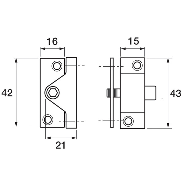 YALV8K1184EB Yale Locks 8K118 Economy Window Lock Electro Brass Finish Pack of 4 Visi