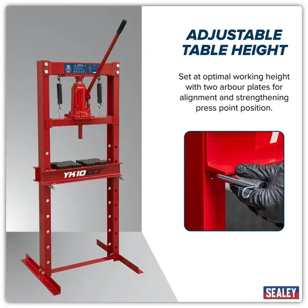 Sealey YK10ECF Hydraulic Floor Type Press 10 Tonne