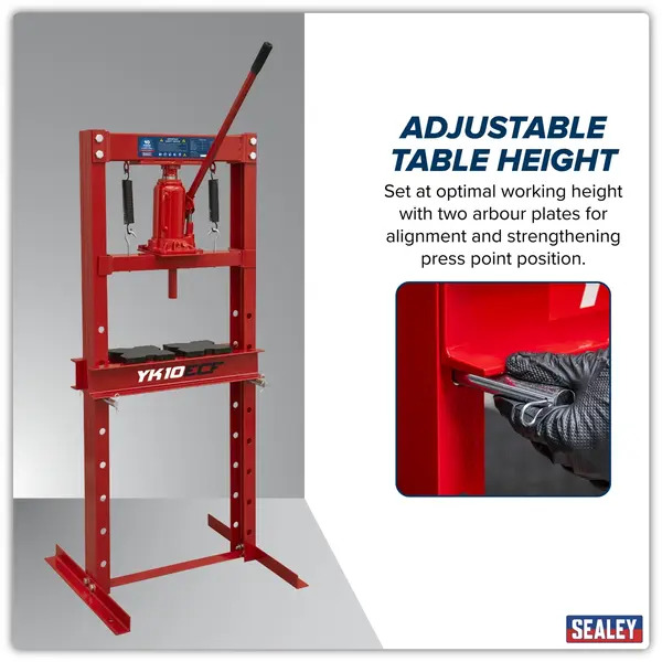 Sealey YK10ECF Hydraulic Floor Type Press 10 Tonne