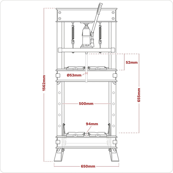 Sealey Hydraulic Floor Type Press 20 Tonne