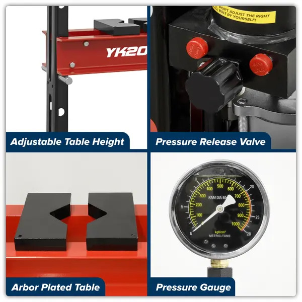 Sealey YK20FAH Air/Hydraulic Floor Type Press 20 Tonne