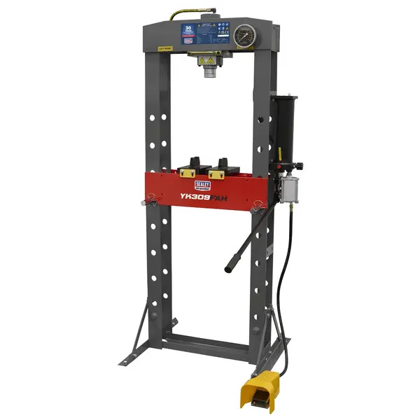 Sealey YK309FAH Premier Heavy-Duty Air/Hydraulic Floor Type Press with Foot Pedal 30 Tonne