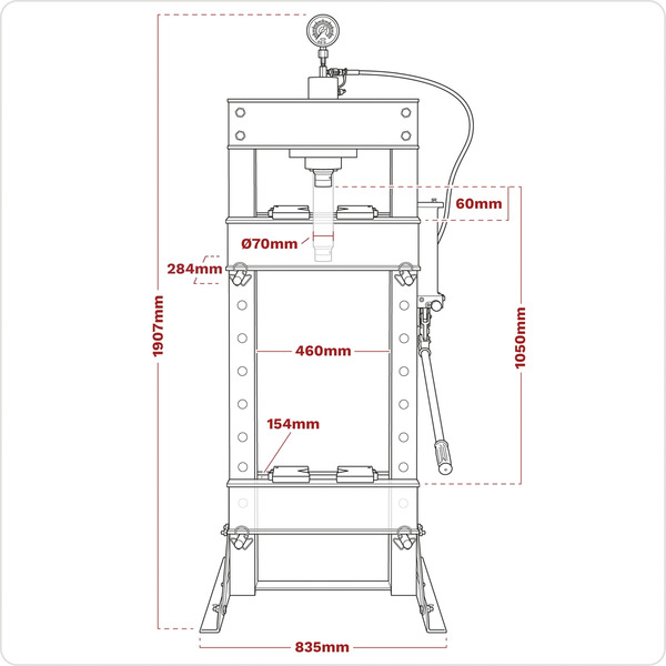 Sealey Hydraulic Floor Type Press 30 Tonne