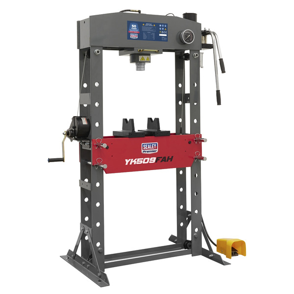 Premier Air/Hydraulic Floor Type Press with Foot Pedal 50 Tonne