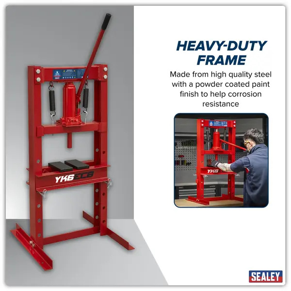 Sealey YK6ECB Hydraulic Bench Type Press 6 Tonne