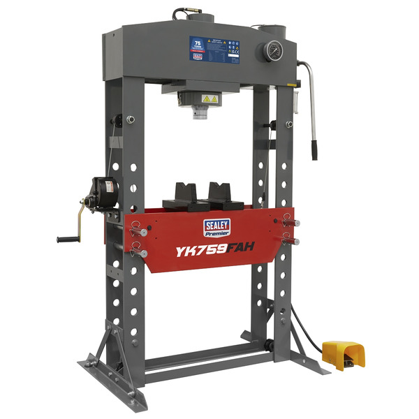 Premier Air/Hydraulic Floor Type Press with Foot Pedal 75 Tonne
