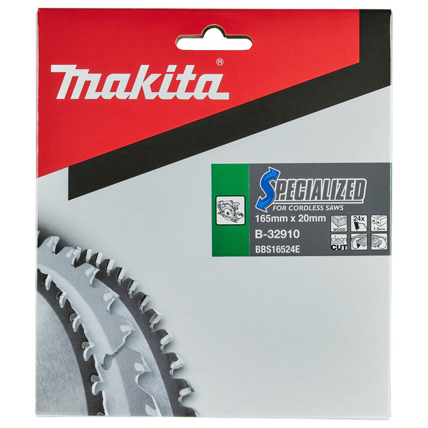 Makita B-32910 165mm x 20mm x 24T Specialized Circular Saw Blade
