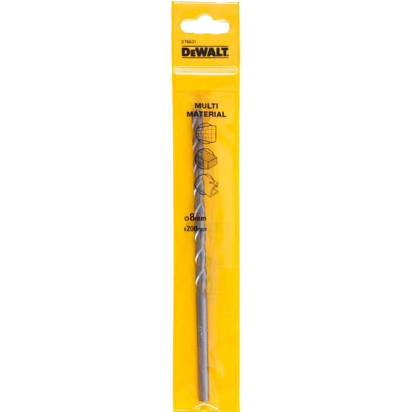 Dewalt 8mm x 200mm Multi-Material Drill Bit 